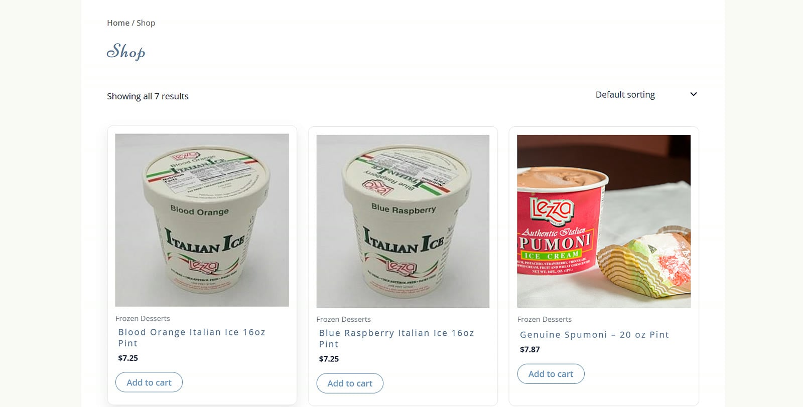 The Lezza online shop