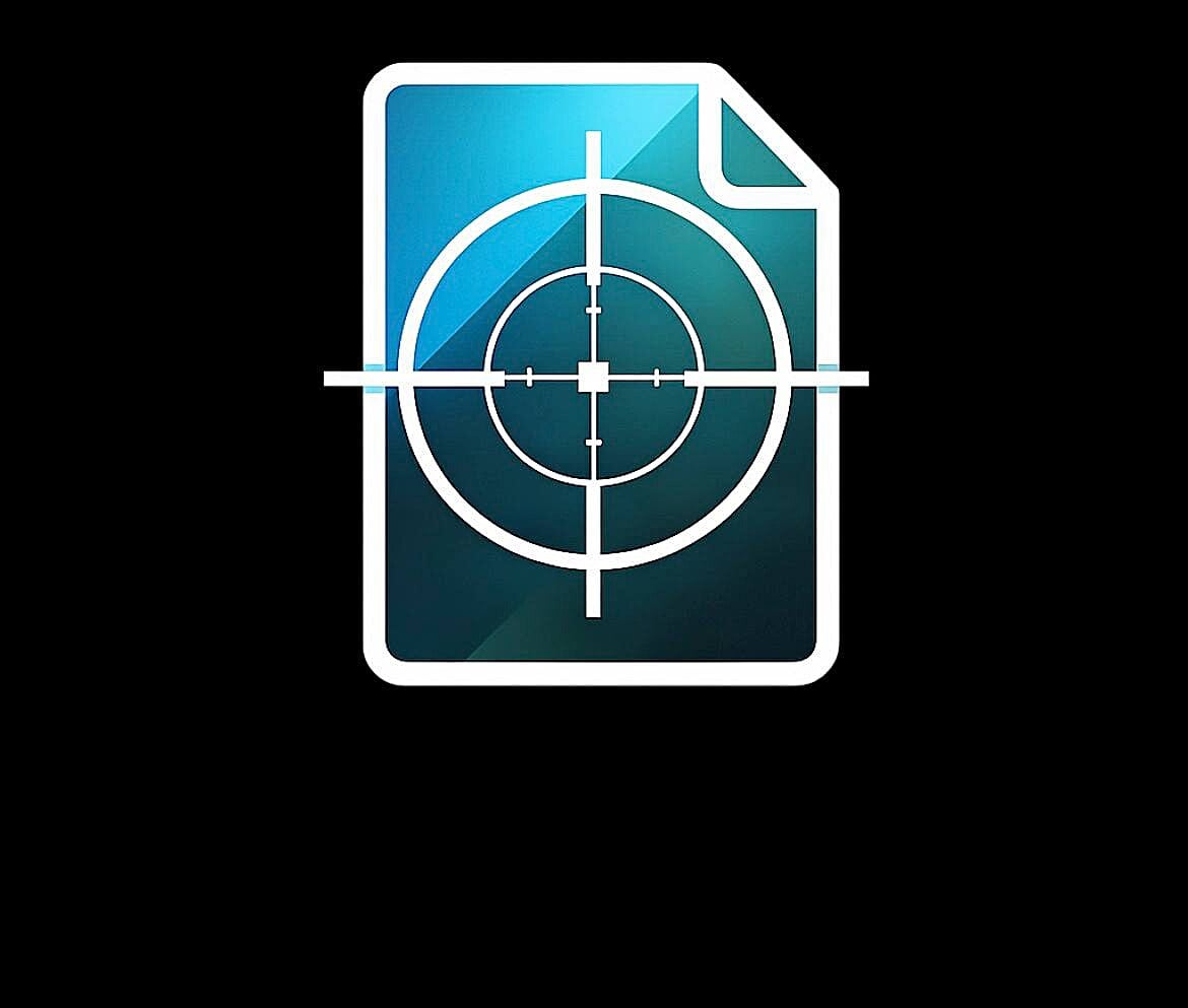 The Precision Docs AI mark: a document with a targeting reticle over it